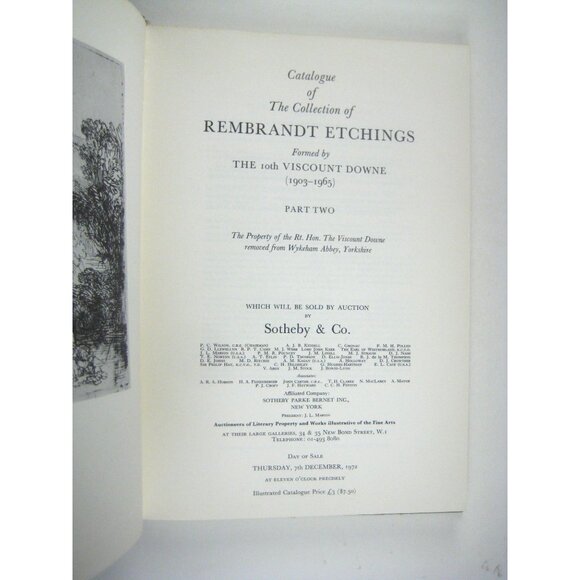 The Viscount Downe Collection Of Rembrandt Etchings Part Two Hardcover - Picture 5 of 11